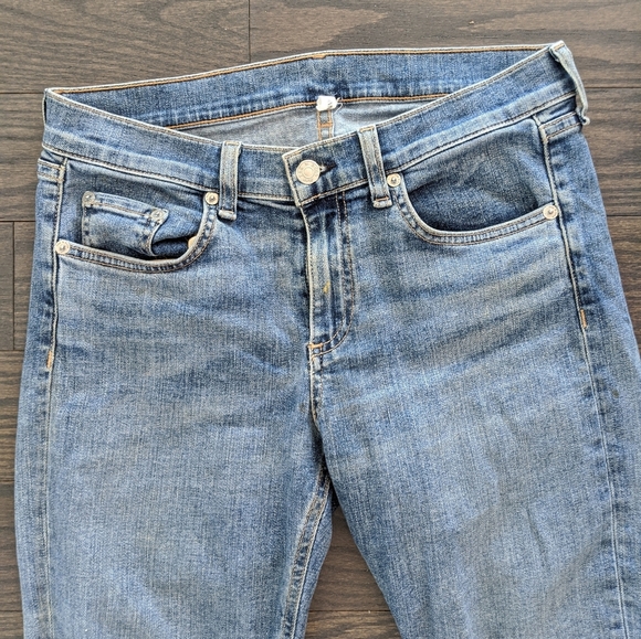 Rag and Bone Light Wash Distressed Skinny - Picture 8 of 14